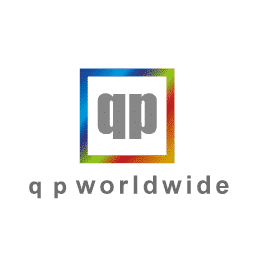 Qp Worldwide logo located in the footer, with the function of redirecting to the qp worldwide page